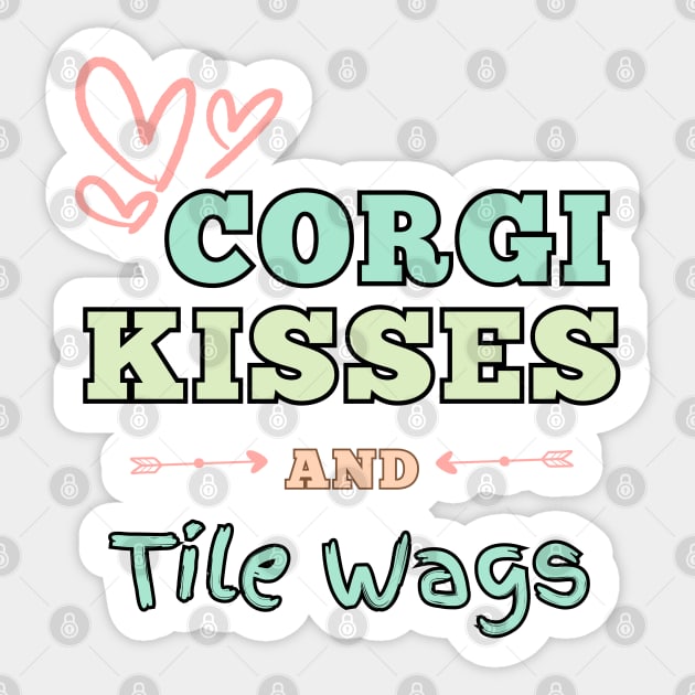 Love Letters in Paws: Corgi Typography Delight for Valentine's Day Sticker by Toonstruction